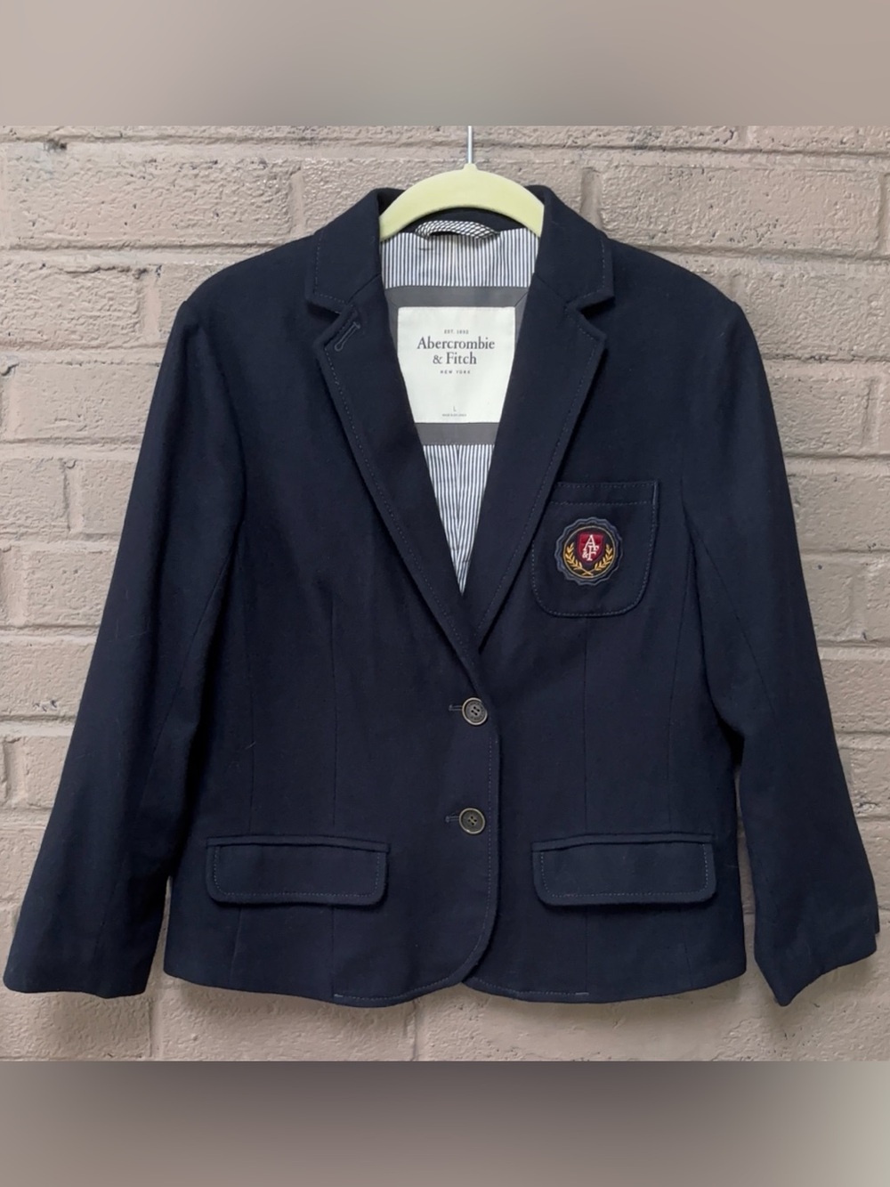 Abercrombie & Fitch Navy Schoolboy Blazer L